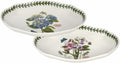 Spode Botanic Garden 8.5" Pickle Dish (Set of 2) - Sweet Pea & Hydrangea Motif, Porcelain Floral Serveware, Appetizer Plates - Home & Restaurant Use, Dishwasher & Microwave Safe