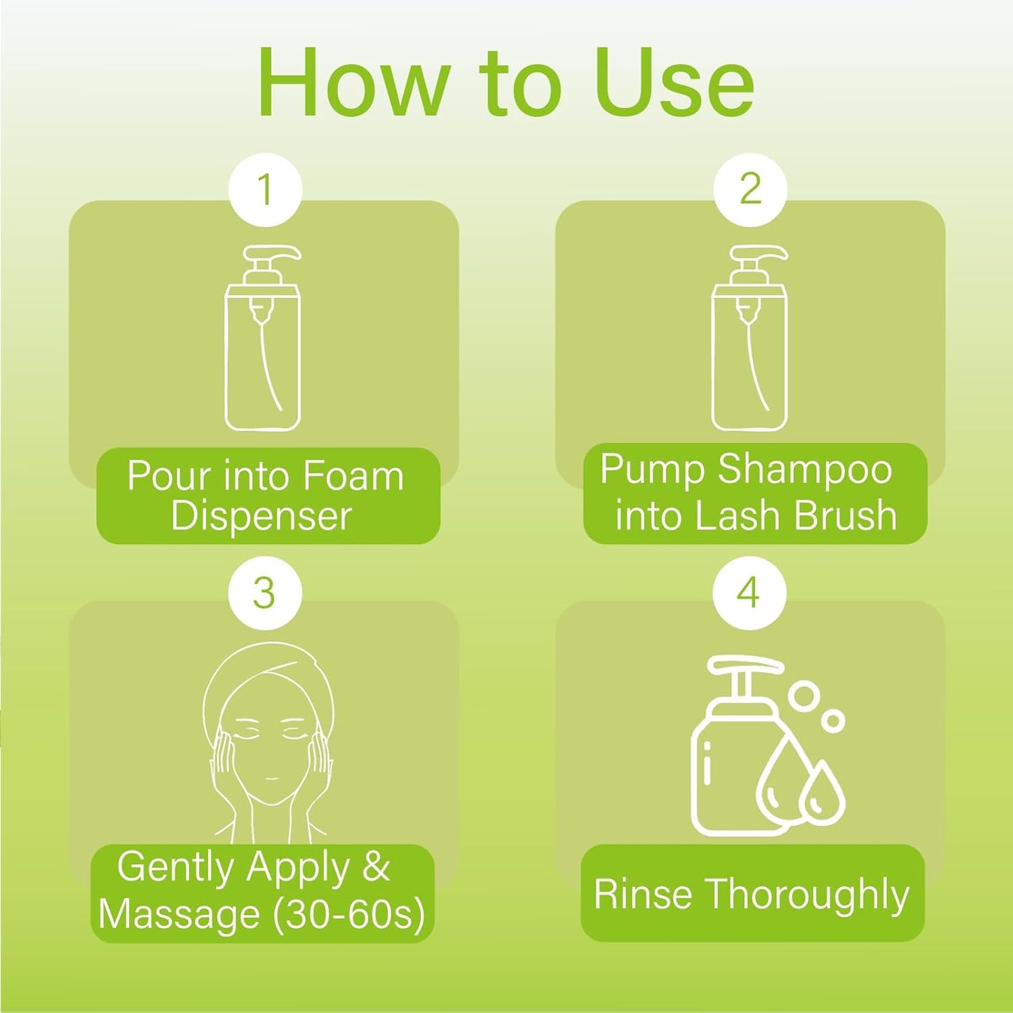 ISLA & FONTANE Lash Shampoo Bulk – Multi-Scent Series – 17 fl oz / 500ml | Gentle Eyelash Cleanser for Lash Extensions | Non-Irritating | Professional Lash Bath Foam For Salon And Home Use (Jasmine)-BrightBean Baby