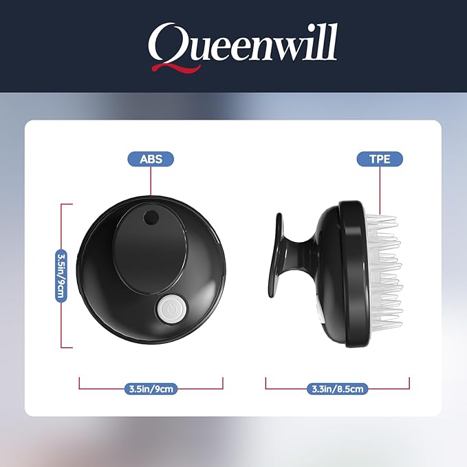 Electric Handheld Hair Massager, Cordless Hair Scalp Massager Portable Head Scratching Massager with 2 Modes Vibration Comb for Hair Growth, Deep Cleansing and Stress Relaxation-BrightBean Baby