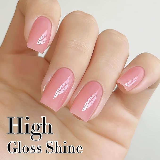 Double Rhythm 0.5Oz Translucent Gel Polish Sheer Neutral Natural Light Milky Same Color Same Bottle 15ML Jelly Gel Polish Art DIY at Home (Milky Pink-A1401)-BrightBean Baby