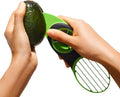 3-in-1 Avocado Slicer, Cutter & Peeler - Multi-Functional Knife Fruit & Vegetable Kitchen Tool, Scooper Pit Remover (Green-Black)