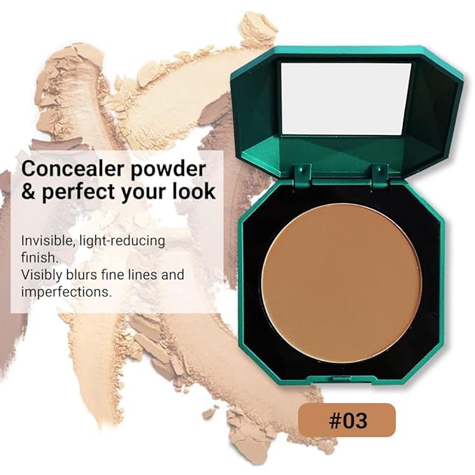 Pressed Matte Face Powder Makeup & Setting Powder for Poreless Wrinkle Blurring Contour Concealer Finishing,Lightweight,High Coverage,Shine Control, N.W 10g (03)-BrightBean Baby