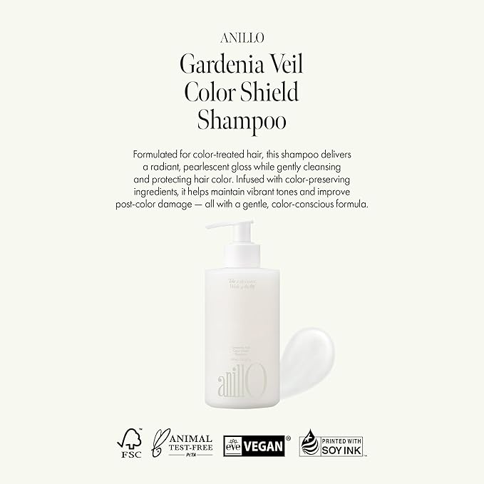 Gardenia Veil Color Shield Shampoo – Color-Treated Hair Care with Vegan Collagen, Protein Complex & White Bloom – Shine Enhancing, Damage Repair, Sulfate & Silicone-Free – 300ml / 10.1 fl oz-BrightBean Baby