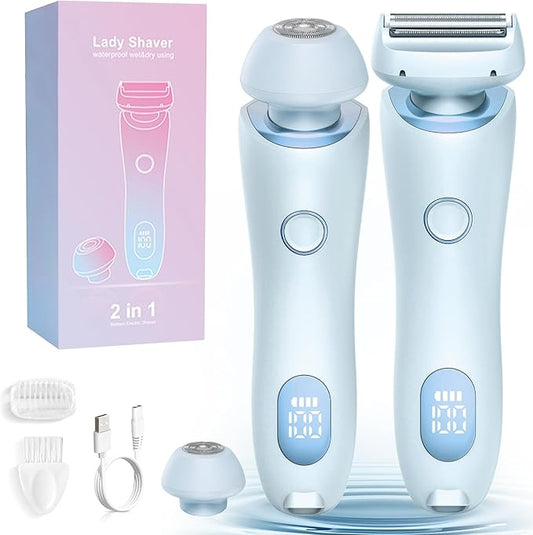 Livora Electric Shaver for Women, Bikini Trimmer for Women, Silk Glide Pro Shaver, Removable Head Electric Trimmer for Bikini, Pubic Hair, Legs, Body, Wet/Dry-BrightBean Baby