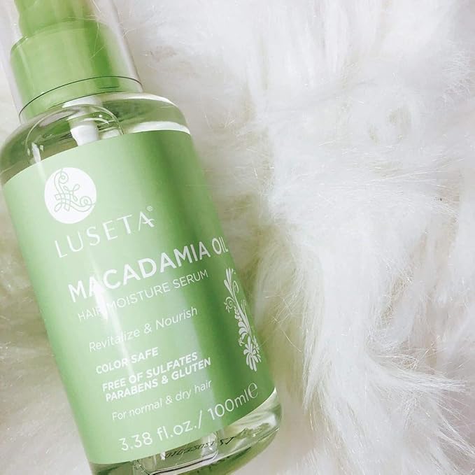 Luseta Macadamia Oil Hair Moisture Serum Nourishing & Revitalizing for Normal and Dry Hair 3.38oz-BrightBean Baby