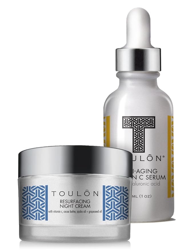 Vitamin C Anti Aging Skin Care Kits; Women Beauty Gifts: Vitamin C Serum with Hyaluronic Acid and Vit C Moisturizer for Face for Night & Day; Gift Set Kit-BrightBean Baby