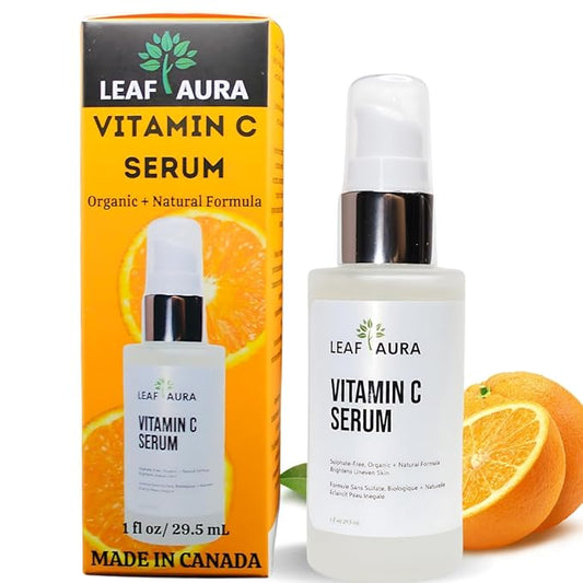 Vitamin C Serum, Sulphate-Free, Organic+ Natural Formula, Brightens Uneven Skin, Made In Canada, 29.5ml-BrightBean Baby