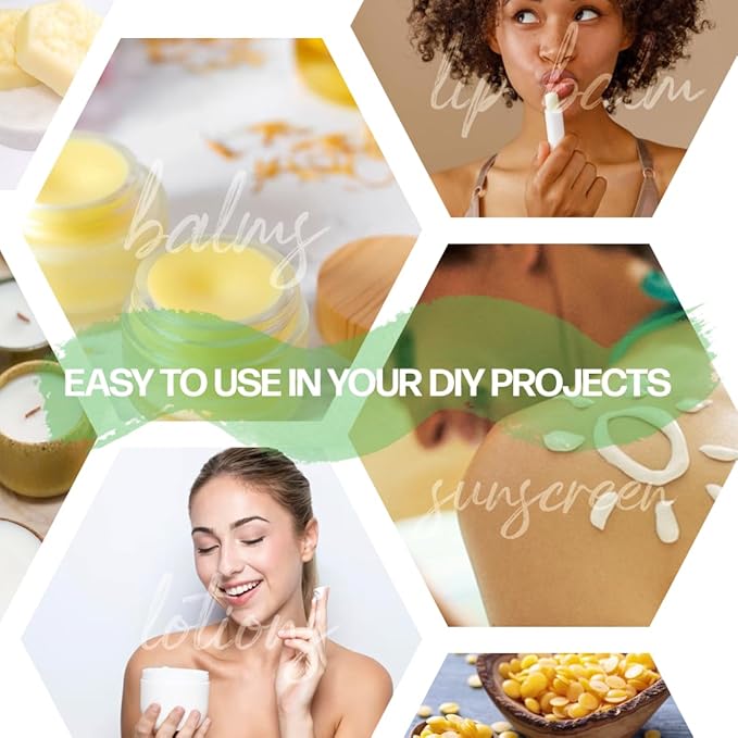 Yellow Beeswax Pellets 1lb (16oz), Pure, Natural, Cosmetic Grade, Organic, Bees Wax Pastilles, Triple Filtered, Great For Candle Making, Soap, Food Wrap, DIY Lip Balms, Lotions-BrightBean Baby