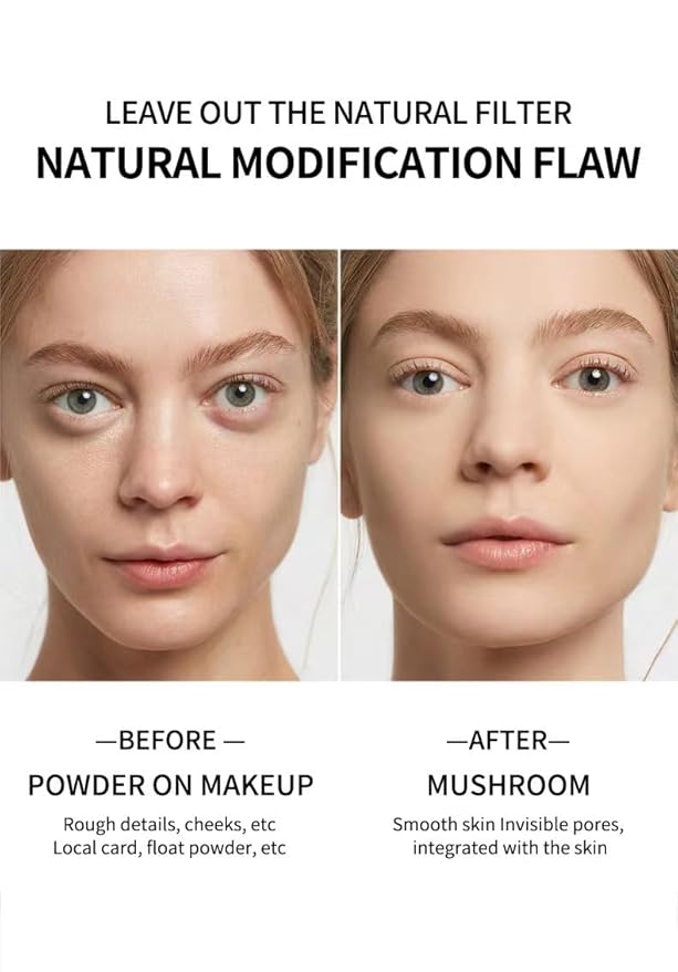 Mushroom Head Air Cushion BB Cream Foundation Cream for Face Makeup Concealer Cushion for Face Comestics Make Up Cushion Compact Natural-BrightBean Baby