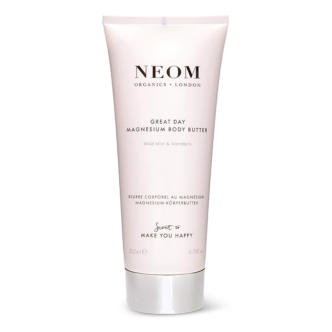 Neom- Great Day Magnesium Body Butter, 200ml | Mandarin & Wild Mint | Cream Moisturiser With Essential Oils | Nourish & Soften | Fresh & Zesty-BrightBean Baby