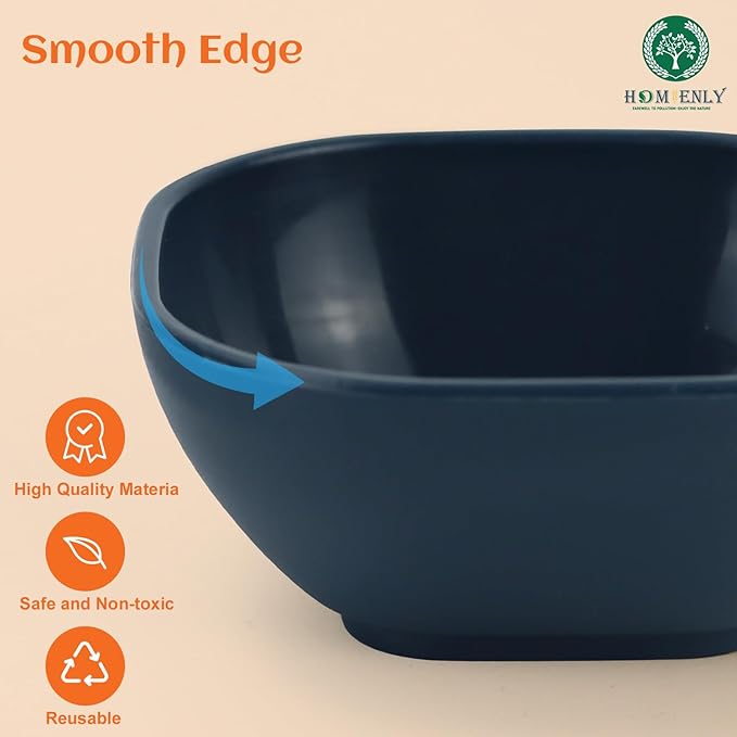 Homienly Soy Sauce Dishes, Wheat Straw Small Bowls Set of 6 - 4.5 OZ Unbreakable Dipping Cups for Dessert, Sauce, Side Dish, Mini Prep