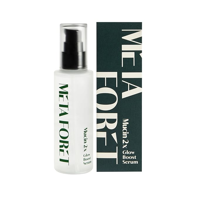 METAFORET Vegan Mucin 2x Glow Boost Serum 3.38oz 100ml / Day and Night Face Moisturizer for Dry, Sensitive, Acne Prone Skin, Dark Spot, Hydrating, Nourishing, Anti Aging, No More Snail Mucin-BrightBean Baby