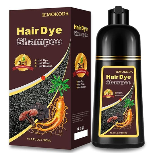 Hair Dye Shampoo for Gray Hair, 3-in-1 Color Shampoo Hair Dye for Women & Men, Natural Brown Hair Coloring Shampoo, Shampoo Tinte Para El Cabello, Plant Bubble Hair Dye, Easy to Use at Home (Coffee)-BrightBean Baby