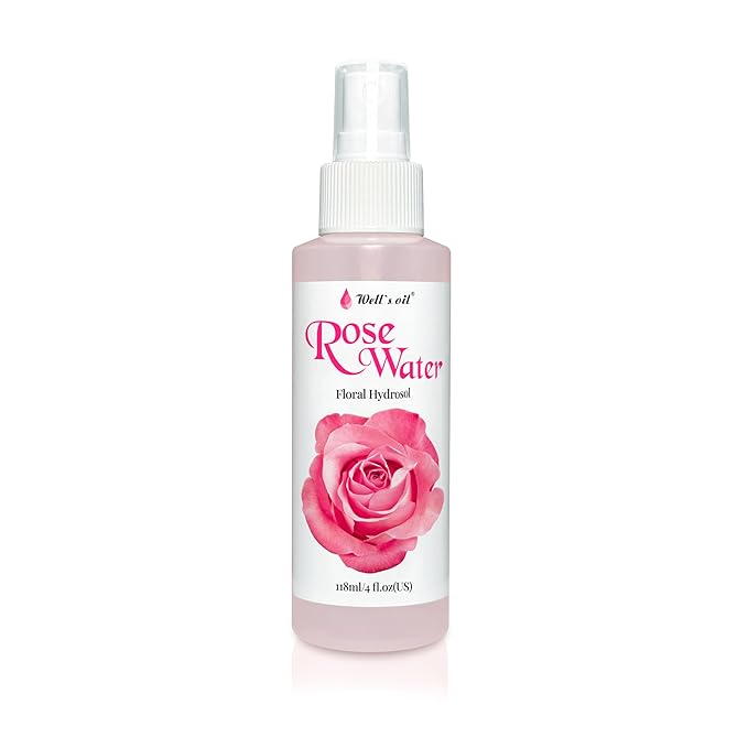 Well's Oil Rosewater Mist Spray (4 Fl oz) – Hydrates, Soothes & Refreshes | 100% Natural | No Chemical | For All Skin and Hair Types-BrightBean Baby