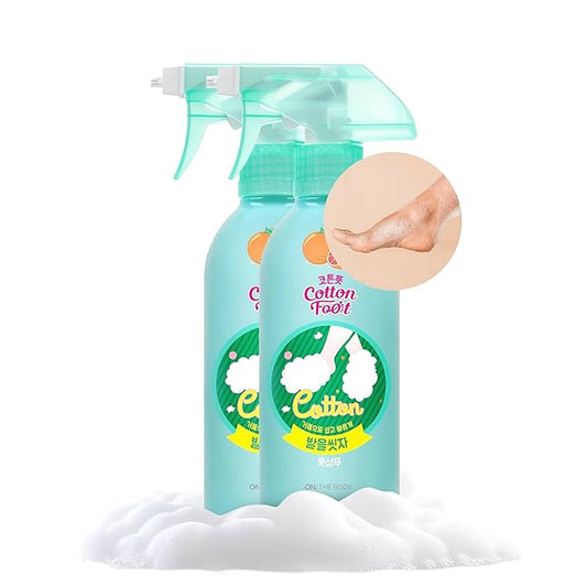 Cotton Foot Shampoo Soap (Grapefruit, 13fl oz*2, Pack of 2) - Refreshing Cleanse Spray, Deodorizing Foor Care. Foaming Wash, Easy to Use-BrightBean Baby