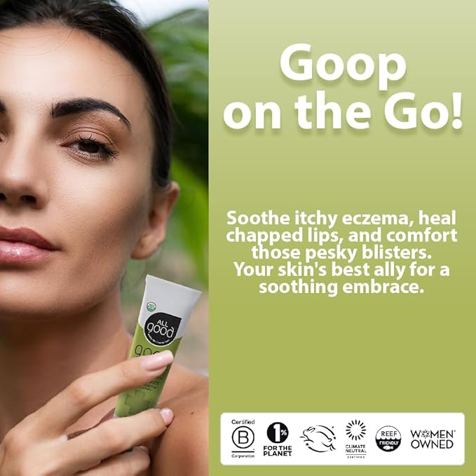 All Good Goop on the Go - Chafing Cream, Dry Skin Salve, Cracking Lip Moisturizer - Soothes, Hydrates & Calms - Travel Size Recovery Balm 1oz (3-pack)-BrightBean Baby