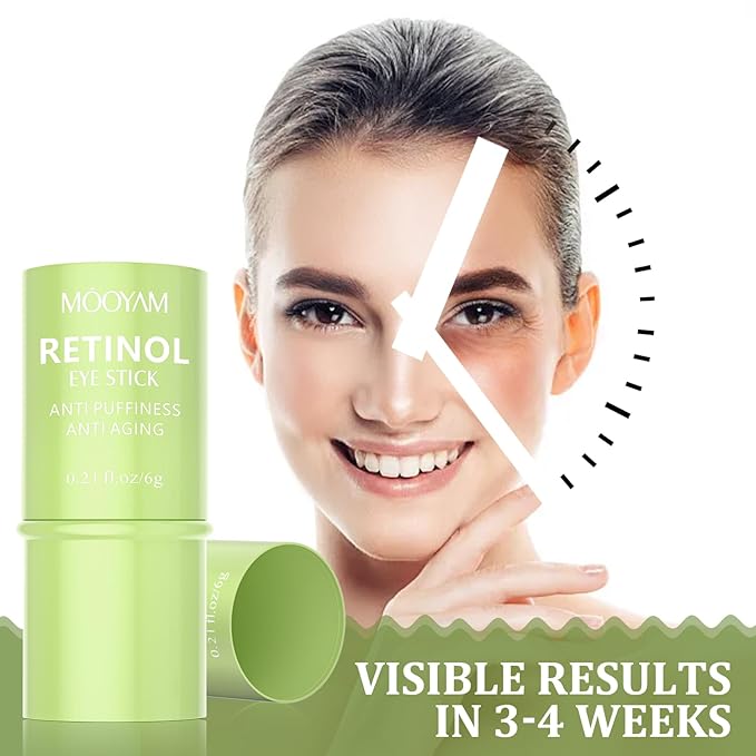 Retinol Eye Cream Brightening Eye Stick Anti-aging Eye Cream for Dark Circles and Puffiness Dark Circles Under Eye Treatment Under Eye Cream Puffy Eyes Treatment Firm Eye Bags Treatment for Men Women-BrightBean Baby