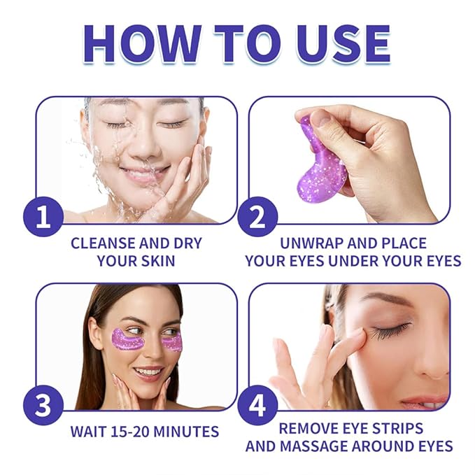 28 Pairs Under Eye Patches, Natural Collagen Eye Patches for Puffy Eyes, Under Eye Mask Patches for Face, Reduce Dark Circles, Fine Lines and Puffiness, Refreshes Your Skin, Eye Moisturizer Treatment-BrightBean Baby