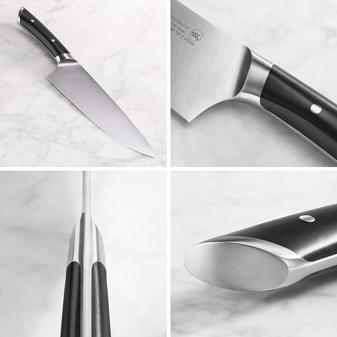 Cangshan HELENA Series German Steel Forged, HUA Knife Block Set (6-Piece, Black)