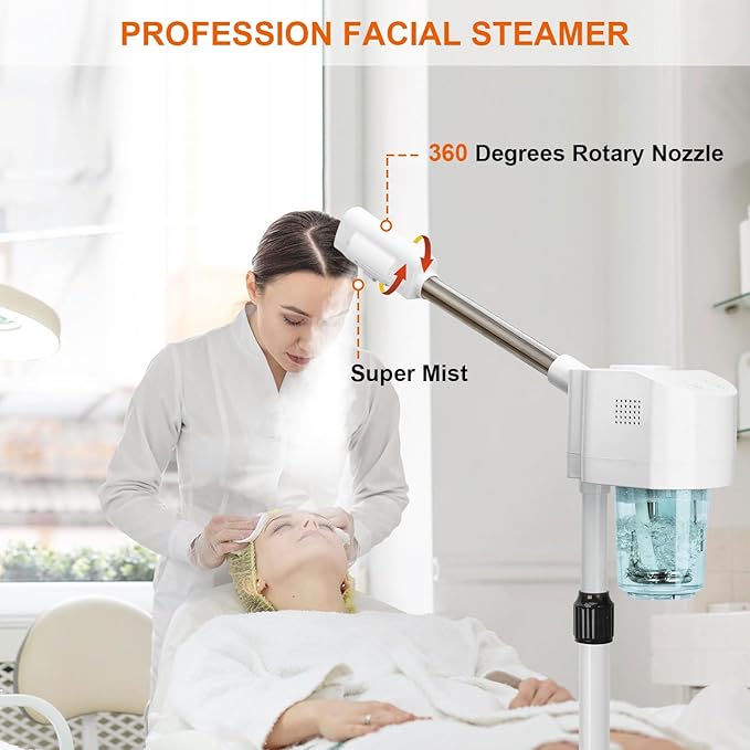 JOSTZHXIN Professional Facial Steamer, Esthetician Face Steamer Hot Mist, Facial Steamer for Home Beauty Salon Spa-BrightBean Baby