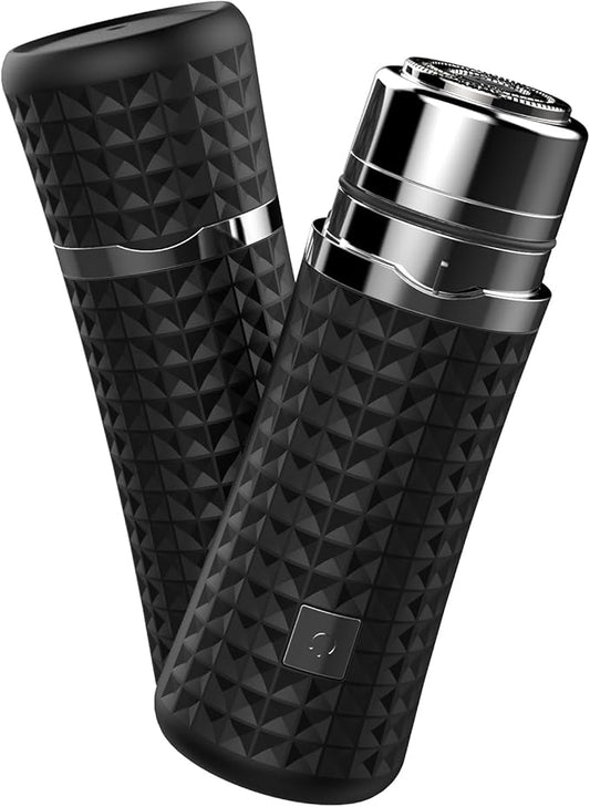 Mini Razors for Women, Upgraded Portable Powerful Electric Razors for Men, Facial Hair Remover for Women, Painless Face Shaver for Travel and Office Business Trips Black-BrightBean Baby