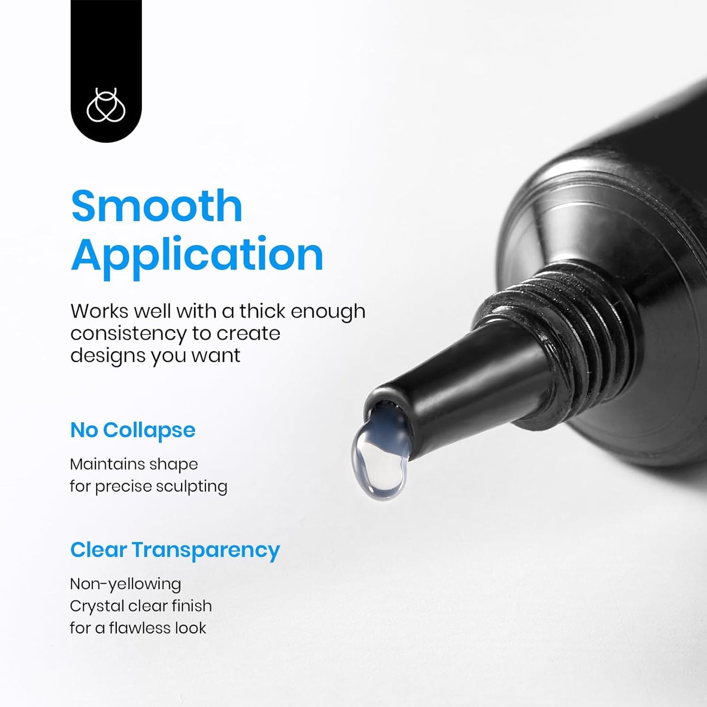 Beetles Sculpting Gel 3D Gel for Nail Art - 6 Colors No Wipe Nail Polish Rhinestone Nail Art Glue for Drawing Molding Sculpture Jewelry Decoration Manicure DIY Design-BrightBean Baby