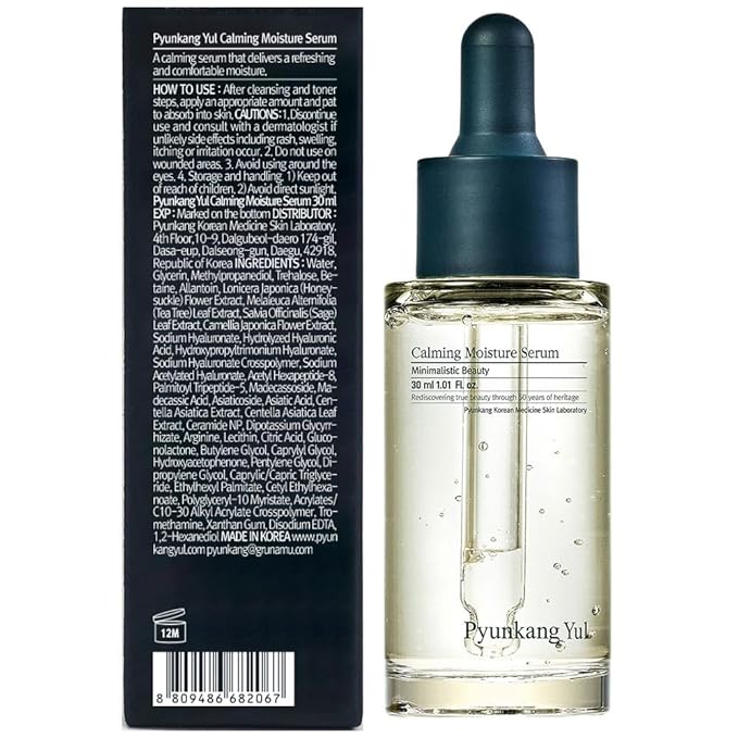 Pyunkang Yul Calming Moisture Serum for Strong Daily Moisturizing Power, Skin Revival & Soothing Care with Centella Asiatica, Tea Tree, 5 Hyaluronic Acids, Ceramide |-BrightBean Baby