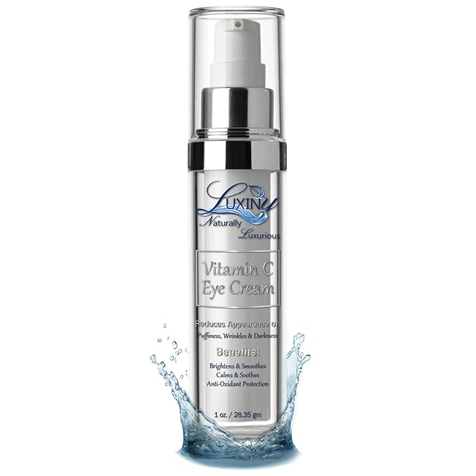 Vitamin C Under Eye Cream for Dark Circles and Puffiness, Anti Aging, Enriched Retinol Eye Cream to Reduce Eye Bags, Fine Line and Wrinkles with Aloe Vera & Cocoa Butter, 1oz.-BrightBean Baby