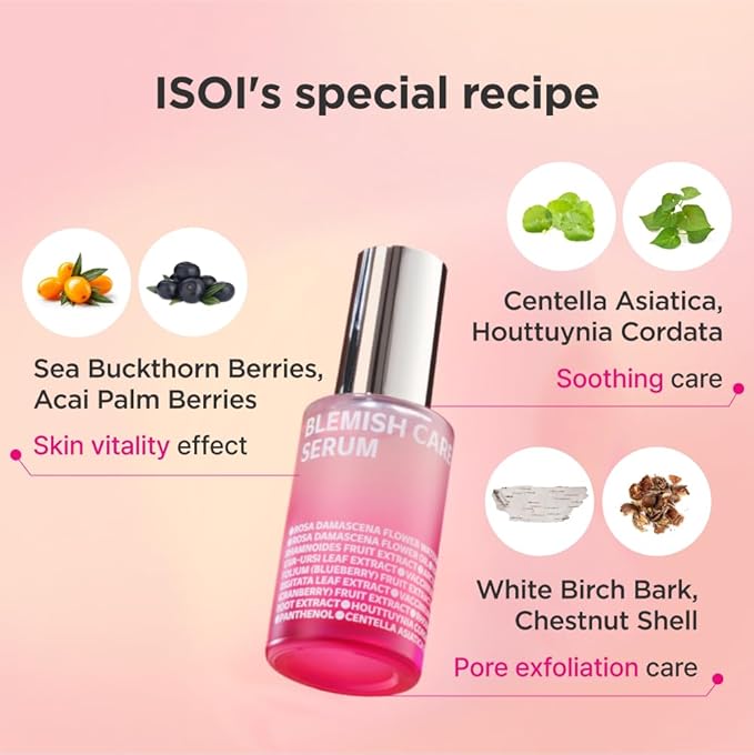 ISOI Blemish Care Up Serum Gift Set, Korean Skin Care for Hydration & Radiance – Full Size or 5-Step Travel Kit Options (5-Step Special Kit (1.77 fl.oz))-BrightBean Baby