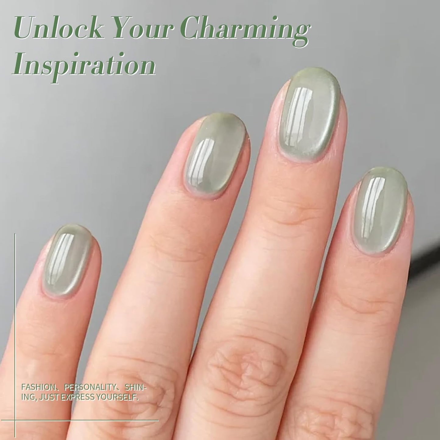 BORN PRETTY Cat Magnetic Eye Gel Nail Polish,Spring Green Jelly Glass Magnetic Gel Polish, Jade Breeze Glitter Soak Off Nail Art Salon Manicure Home Gift 15ml-BrightBean Baby