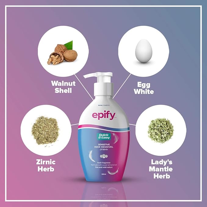 Epify Intimate Hair Removal Cream for Men and Women - Pubic, Bikini & Sensitive Areas (Pack of 6)-BrightBean Baby