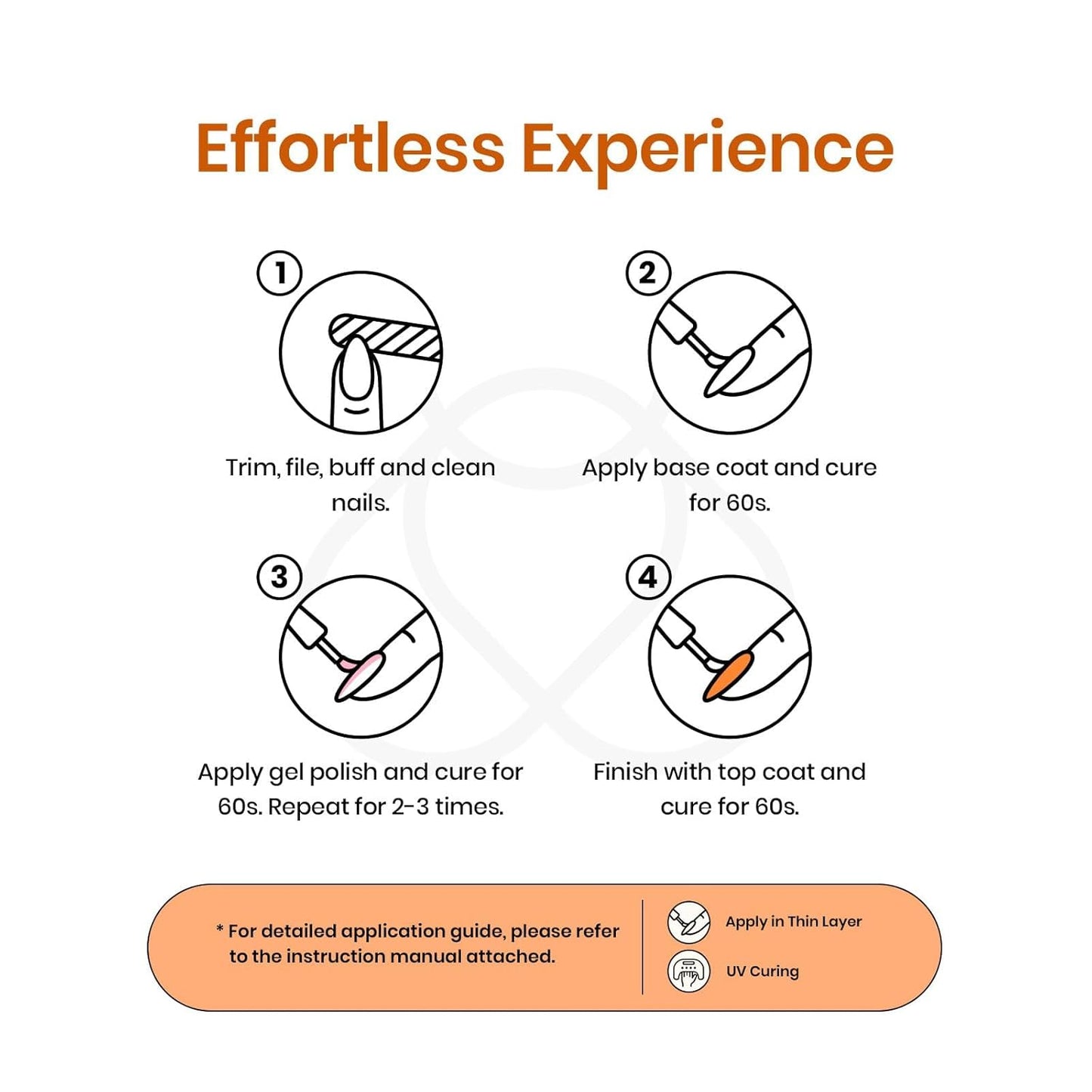 Beetles Burnt Orange Gel Nail Polish, 15Ml Light Persimmon Polish Orange Nail Polish Gel Tropical Soak Off Uv Led Nail Lamp Manicure Salon Diy at home Gift for Women-BrightBean Baby