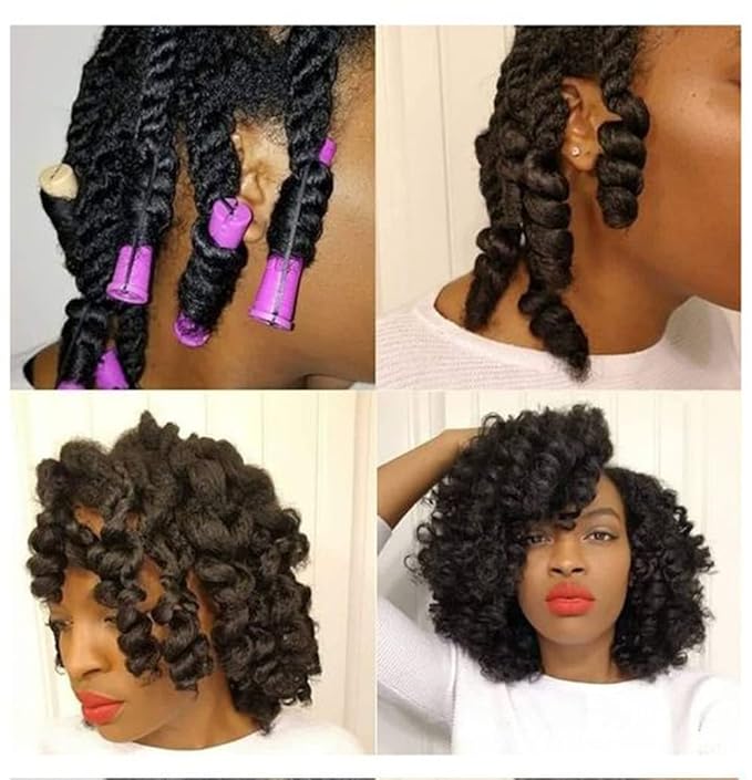 YOROSTAR 20pcs Purple Plastic Perm Rods Set for Natural Hair Cold Wave Rods Hair Rollers for Long Short Women's Hair DIY Hairdressing Tools-BrightBean Baby