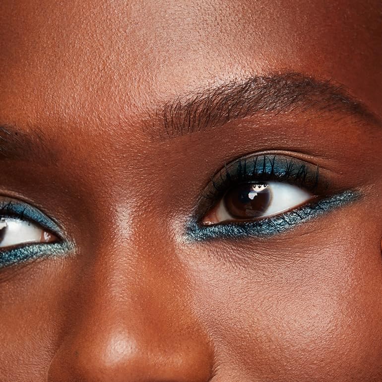 MAKE Beauty Continuum Waterproof Gel Eyeliner Pencil. Creamy, Pigmented Multi-Use, including Waterline with Built-in Sharpener and Blending Brush. Smudge-Proof Makeup. Shade - Galaxy, Teal-BrightBean Baby