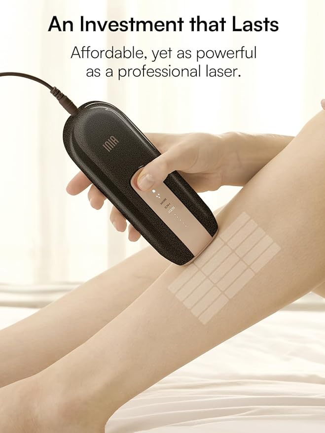Laser Hair Removal Device for Women and Men, INIA Fond Hair Remover with Long-Lasting in Hair Reduction for Body&Face, Safe at-home Results for Armpits, Bikini and Legs-BrightBean Baby