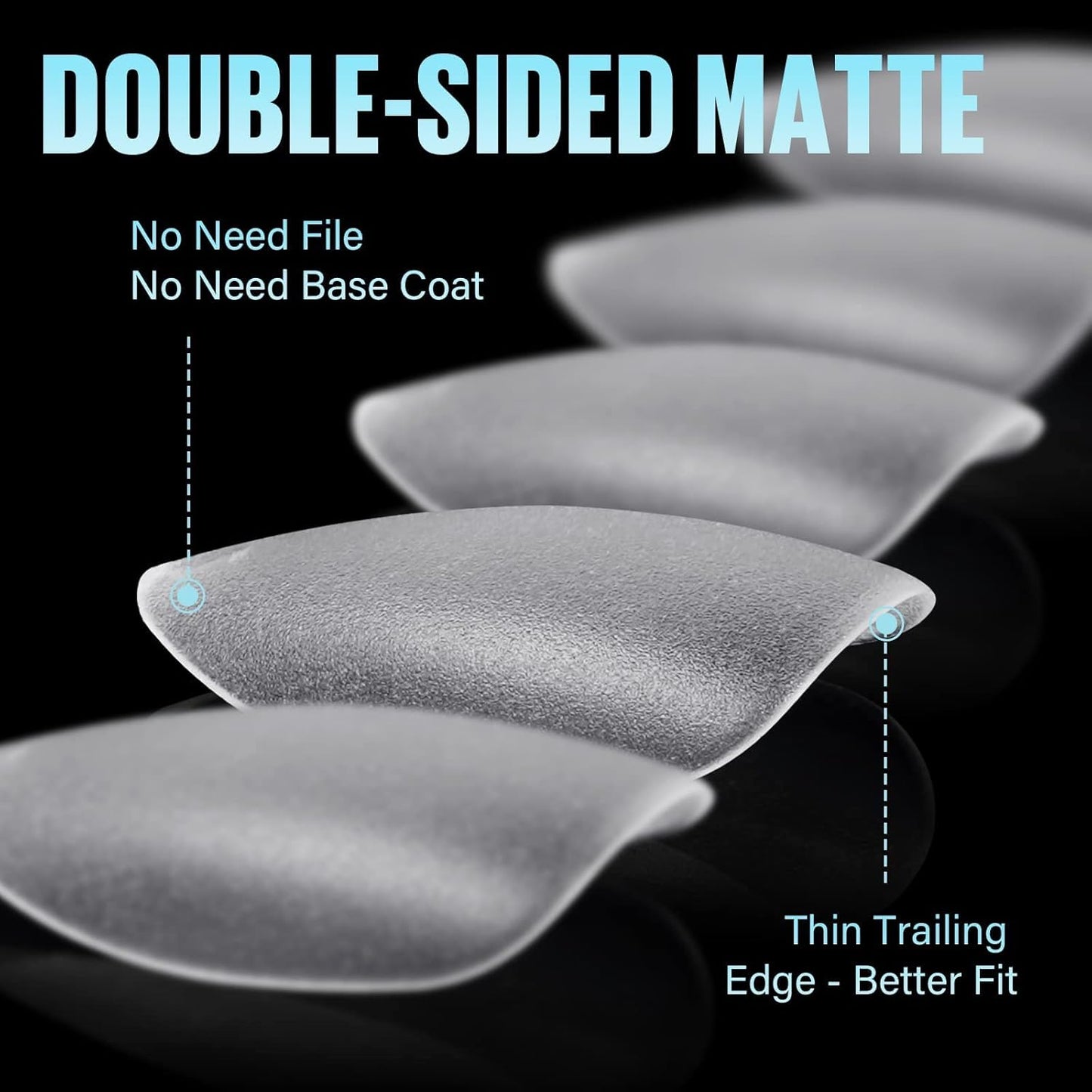 TOMICCA Short Almond Nail Tips, Acrylic Soft Full Coverage Fake Nailsfor Extension Manicure, Double-sided Matte Press on Nail Tips for Home DIY Art Women Girls-BrightBean Baby