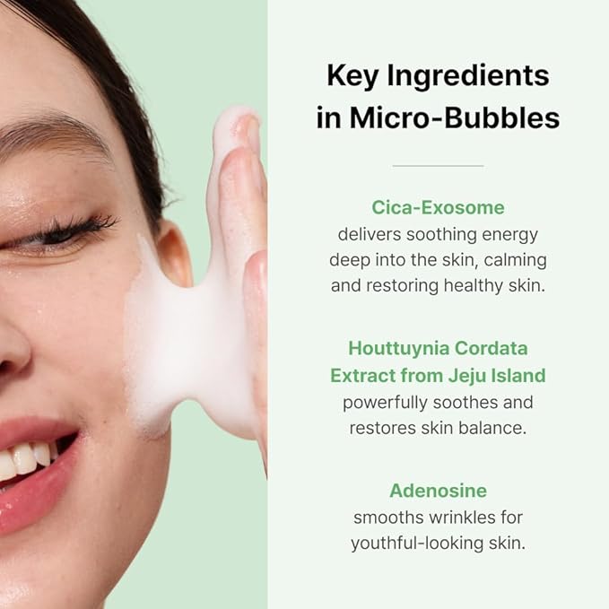 MENOKIN 30 Seconds Quick Bubble Mask [CLEAR] - [Cica] in Micro-bubbles For Soothing & Skin Strengthening, Hydration, Clearer Complexion, Korean Skin Care Essential, 70 Uses, 3.21 fl.oz-BrightBean Baby