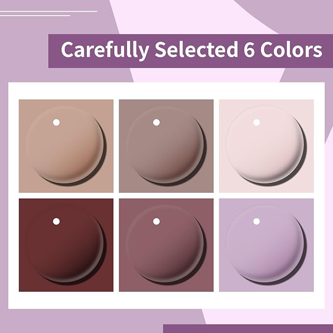 10ml Nude Pink Nail Polish Set 6 Colors Brown Red Purple All Seasons Neutral Color Quick Dry Nail Polish Set for Women Salon DIY Nail Art-BrightBean Baby