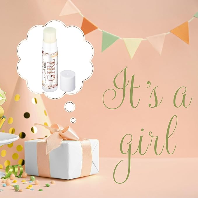 50 Pack Boho Baby Shower Lip Balm Party Supplies Bulk for Girls Guests Boys Baby Shower Gifts Neutral Gender Reveal Favors Prizes Souvenirs Winners Thank You Appreciation Gifts-BrightBean Baby