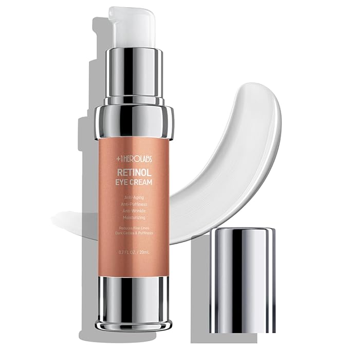 Retinol Eye Cream for Dark Circles and Puffiness, Anti Aging Under Eye Cream with Hyaluronic Acid, Retinol & Collagen to Fight Fine Lines, Wrinkles & Dark Spots-BrightBean Baby