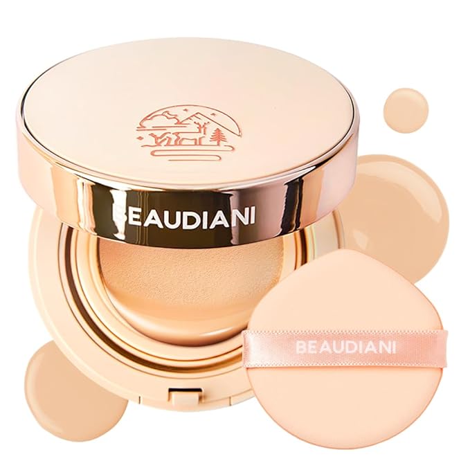 Mesh tight up cushion foundation 01, light beige, Korean compact foundation, natural coverage, glow, sweat proof makeup, long lasting, all skin type-BrightBean Baby