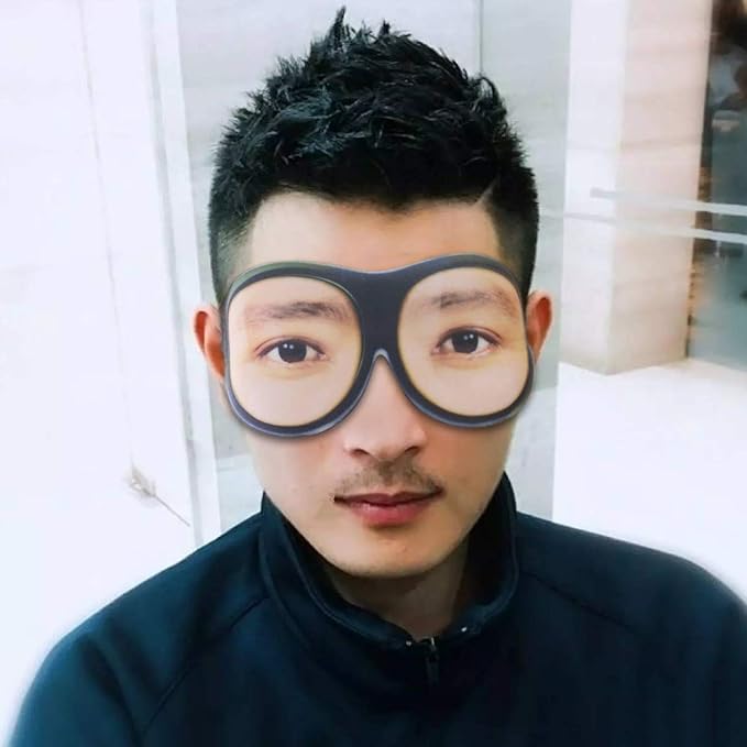 Honbay 3D Funny Eyeshade Soft Sleep Eye Mask with Adjustable Head Strap for Travel, Game, Party, Rest, Sleeping, etc (for Man) Black-BrightBean Baby