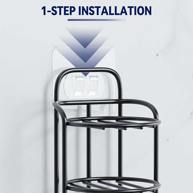 3-Tier Shower Soap Shampoo Bar Holder, Self Adhesive & Freestanding Draining Bathroom Soap Dish Caddy for Bathroom Wall Accesories Decor-BrightBean Baby