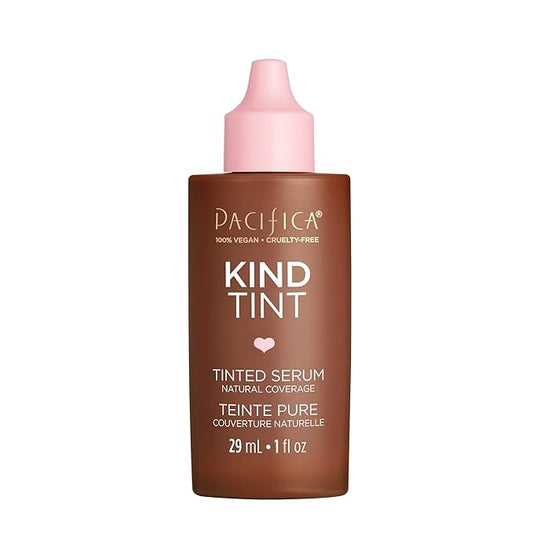 Pacifica Beauty Kind Tint Tinted Serum, Skincare, Vegan Collagen, Hyaluronic Acid, Vitamin C, Niacinamide, Caffeine, Hydrating, Lightweight Foundation, Natural Dewy Skin, Shade 02, 1 fl oz (1 Count)-BrightBean Baby