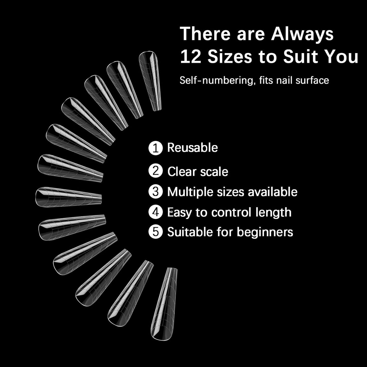 120 Pcs Poly Extension Gel Dual Nail Forms Nail Molds With Scale Builder Coffin Nail for Gel Manicure Nail Art Design Salon DIY at Home (Long Ferrari Dual Nail Forms Set)-BrightBean Baby