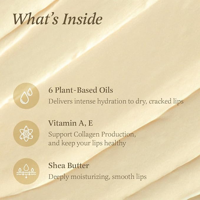 Zeroslash Vegan Lip Butter Stick with Shea Butter & Squalane 0.13oz – Hydrating Lip Balm for Dry, Chapped Lips | Plant-Based Lip Care with 6 Natural Oils | Overnight Lip Mask | Pack of 3-BrightBean Baby