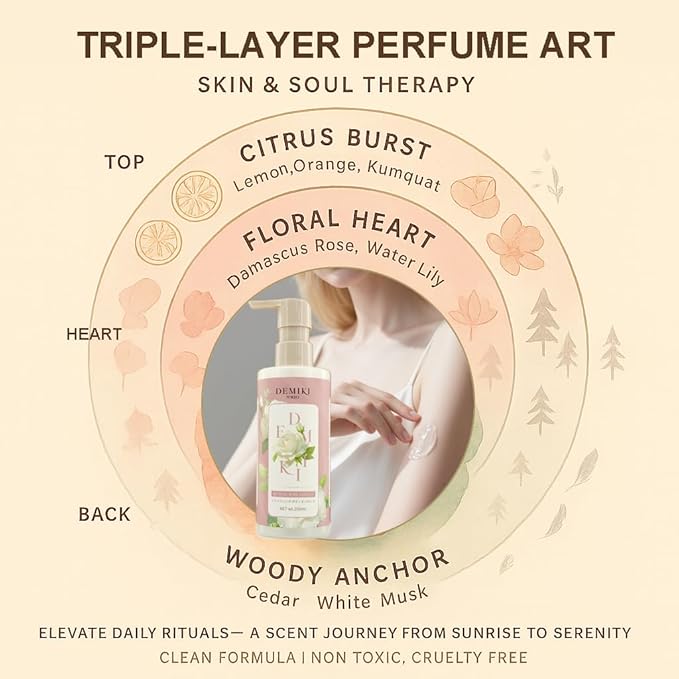 Body Lotion Moisturizer Skin Care with Niacinamide - Japanese Body Lotion for Women, Beauty & Personal Care, Body Cream for Dry Skin, Perfume Moisturizer, Summer Essentials Skincare 8.45fl.oz-BrightBean Baby