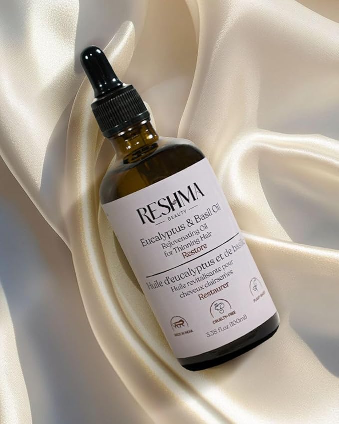 Reshma Beauty Eucalyptus & Basil Oil – Henna Infused Rejuvenating Oil for Thinning Hair | Restores, Strengthens & Nourishes-BrightBean Baby