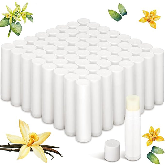 Demissle 150 Pcs Unlabeled Lip Balm Bulk Chapped Stick Blank Mini Lip Balm Gifts Moisturizing Lip Balms Favors for Women Homeless Wedding Bridal Shower Favors Baby Shower Guests Favors(Vanilla)-BrightBean Baby