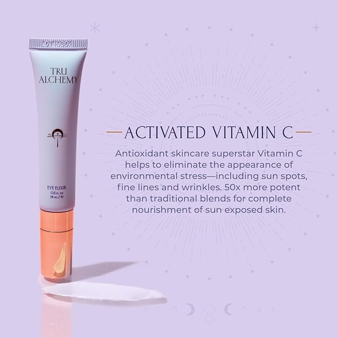 Tru Alchemy Eye Elixir Cooling Eye Treatment Cream - Dark Circle Eye Cream for Puffiness and Bags Under Eyes - Caffeine, Hyaluronic Acid, Vitamin C (2-Pack)-BrightBean Baby